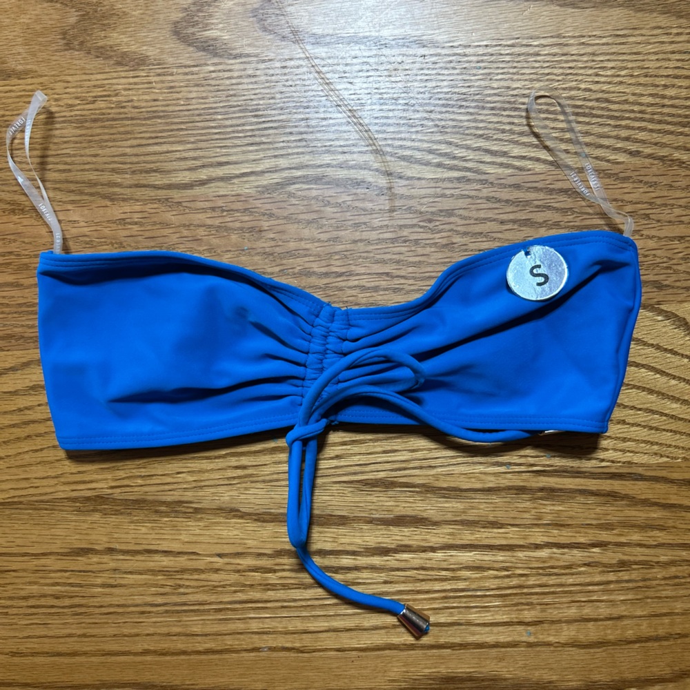 Forever 21 Blue Bandeau Swim Top Size Small